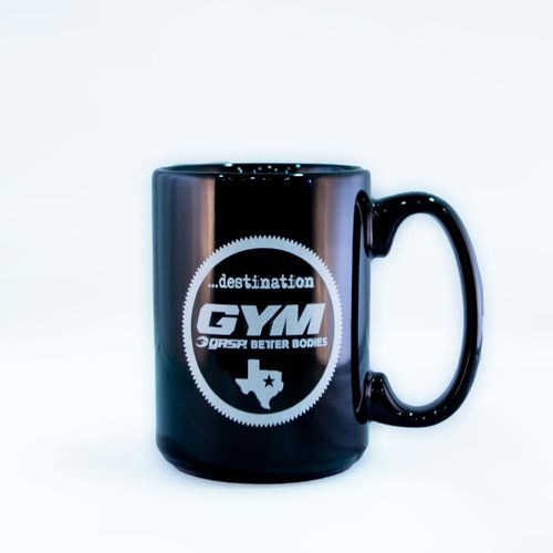 Gasp Breakfast & Barbells Coffee Mug Noir Blanche | 5879632-LV