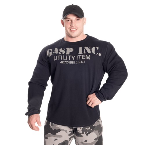 Gasp Thermal gym sweater Asphalt | 9607351-ZN