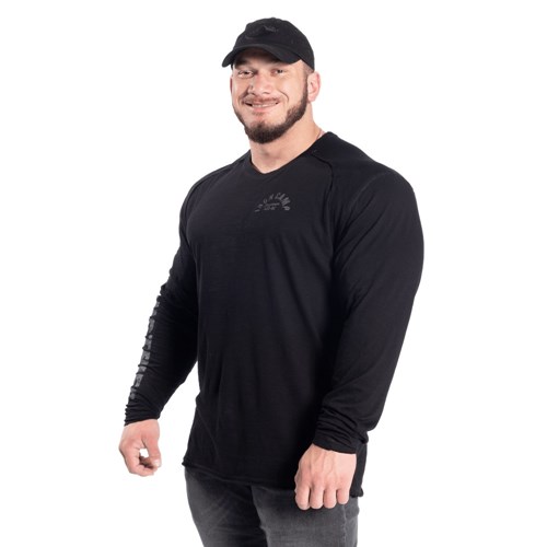 Gasp Throwback Long Sleeve Tee Noir | 0346271-WB